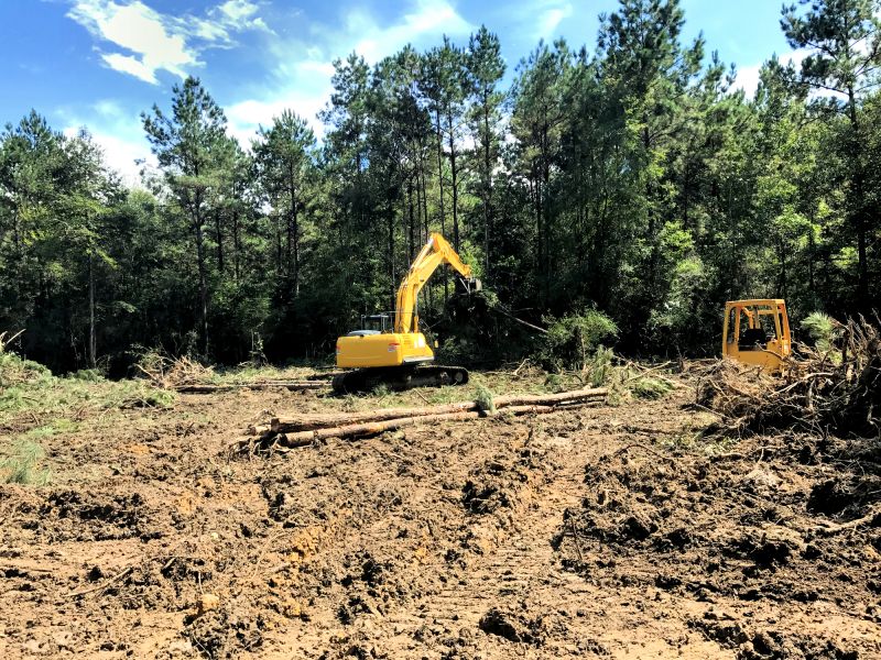 Heavy Machinery Clearing Land